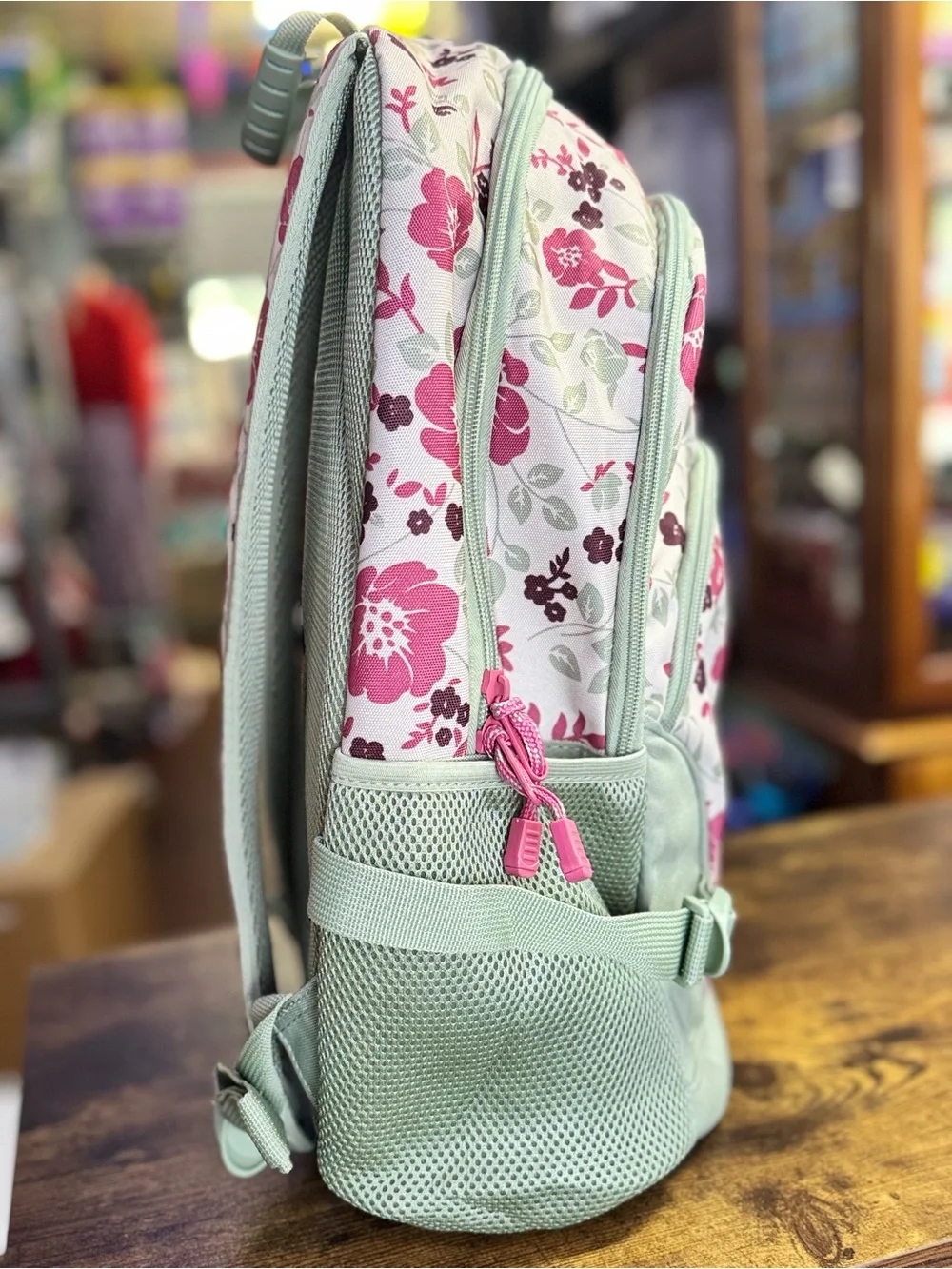 Eastsport Kids Floral Backpack - Pink & Green